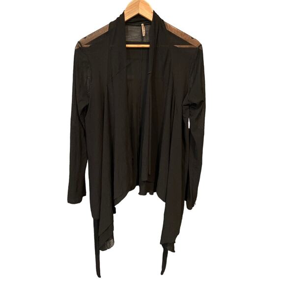 PETE Lightweight Sheer Witchy Whimsigoth Tie Wrap Drape Cardigan Womens Sz Lrg - Picture 1 of 9
